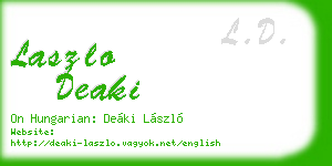 laszlo deaki business card
